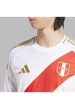Camiseta Adidas Hombre Local Peru 24 - Blanco - Rojo