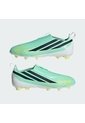 Guayos Blanco Adidas F50 Hyperfast League Sin Cordones Terreno Firme Niños Verde de adidas Performance