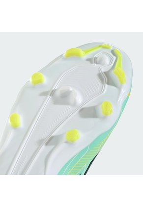 Guayos Blanco Adidas F50 Hyperfast League Sin Cordones Terreno Firme Niños Verde