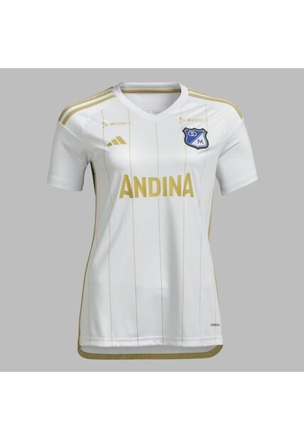 Camiseta Adidas Mujer Visitante Millonarios 2024 - Blanco
