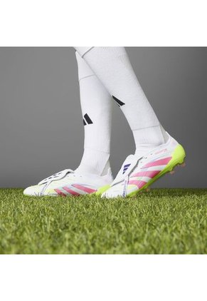 Adidas Performance Guayos Adidas Unisex Predator Elite Con Lengüeta Plegable Para Terreno Firme-Blanco-Rosado Guayos