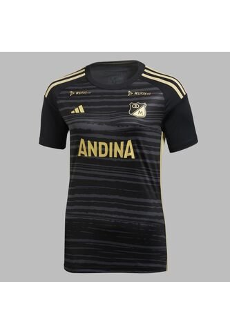 Camiseta Adidas Mujer 3ra Millonarios 2024 - Negro-Dorado adidas Performance