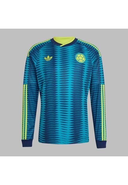 Camiseta Adidas Hombre Visitante Selección Colombia 26 Manga Larga - Azul