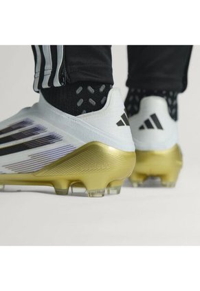 Adidas Performance Guayos Adidas Hombre F50 Elite Laceless Césped Natural Seco- Blanco-Dorado Guayos