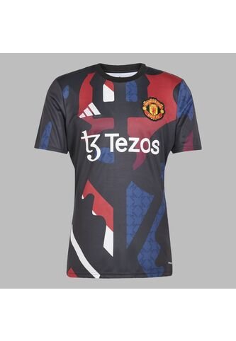 Camiseta Adidas Hombre Mufc Prepartido-Negro-Multicolor adidas Performance