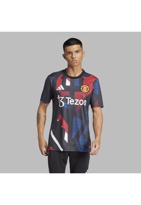 Camiseta Adidas Hombre Mufc Prepartido-Negro-Multicolor