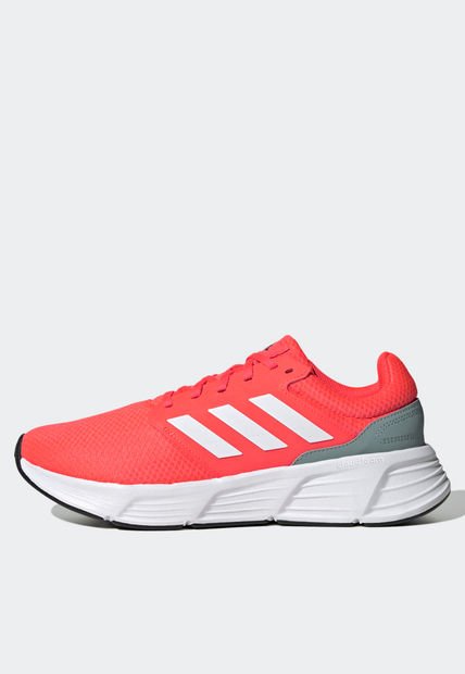 Tenis Running Naranja Neón-Blanco-Gris adidas Performance Galaxy 6