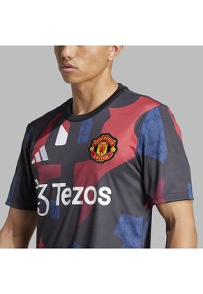 Camiseta Adidas Hombre Mufc Prepartido-Negro-Multicolor