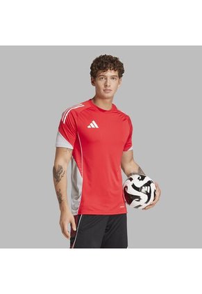 Camiseta Adidas Hombre Training De Competición-Rojo-Gris