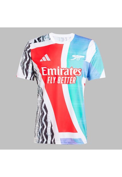 Camiseta Adidas Hombre PreMatch Arsenal 24-Blanca-Multicolor