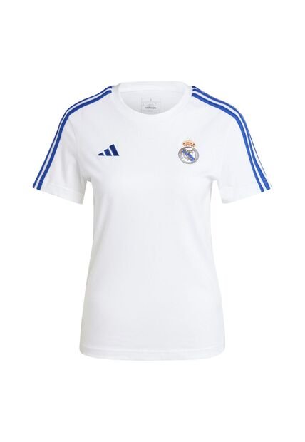 Adidas Performance Camiseta Adidas Mujer Polo 3 Tiras Real Madrid - Blanco - Azul Camiseta