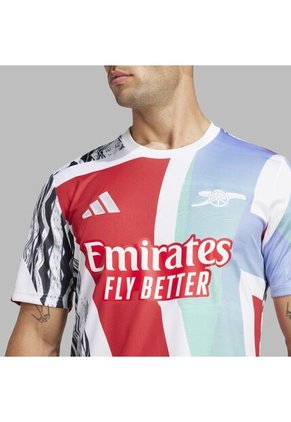 Camiseta Adidas Hombre PreMatch Arsenal 24-Blanca-Multicolor