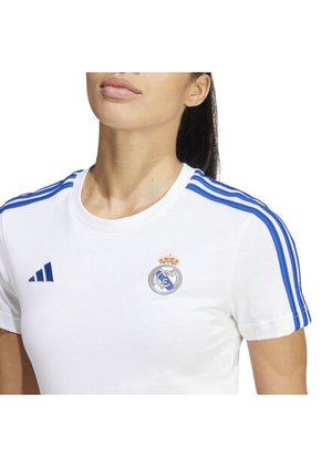 Adidas Performance Camiseta Adidas Mujer Polo 3 Tiras Real Madrid - Blanco - Azul Camiseta