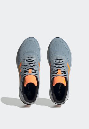 Tenis Running Gris-Blanco-Naranja Neón adidas Performance Duramo 10