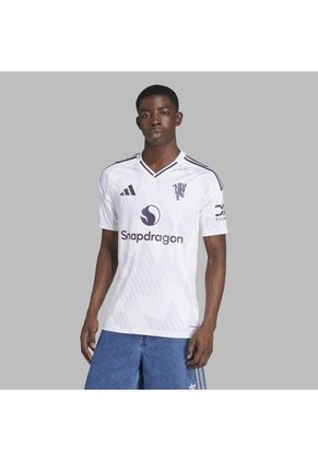 Camiseta Adidas Hombre 2da De Manchester U. 25 -Blanco-Negro