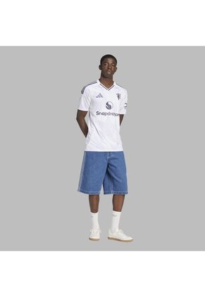 Camiseta Adidas Hombre 2da De Manchester U. 25 -Blanco-Negro