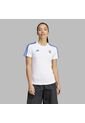 Camiseta Adidas Mujer Polo 3 Tiras Real Madrid - Blanco-Azul de adidas Performance