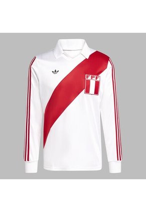 Camiseta Adidas Hombre Perú 1978 - Blanco - Rojo