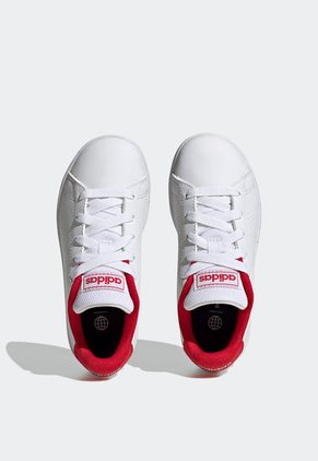 Tenis Lifestyle Blanco-Rojo adidas Kids Advantage