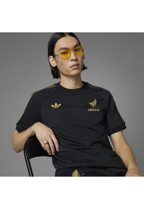 Adidas Performance Camiseta Adidas Hombre México - Negro-Dorado Camiseta