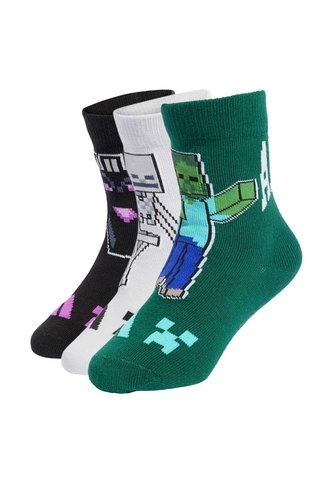 Medias Gris Adidas Minecraft Niños, 3 Pares Por Paquete Gris adidas Performance