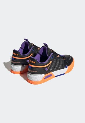 Tenis Basketball Negro-Naranja Neón-Blanco-Violeta adidas Performance D-Pad
