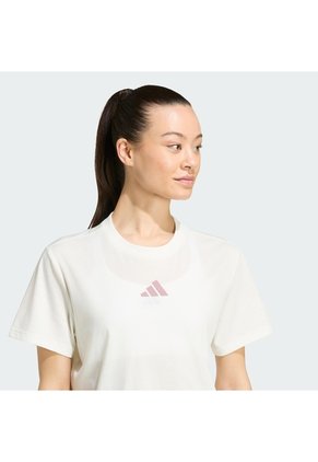Camiseta Estampada Entrenamiento Blanco Adidas Climacool Mujer