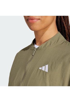 Chaqueta Rompevientos Verde Adidas Essentials Mujer
