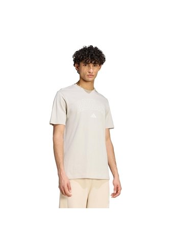 Camiseta Estampada Entrenamiento Beige Adidas Collegiate Lineage adidas Performance