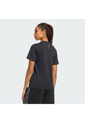 Camiseta Estampada Negro Adidas Animal Mujer