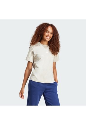 Camiseta Beige Adidas Essentials Mujer