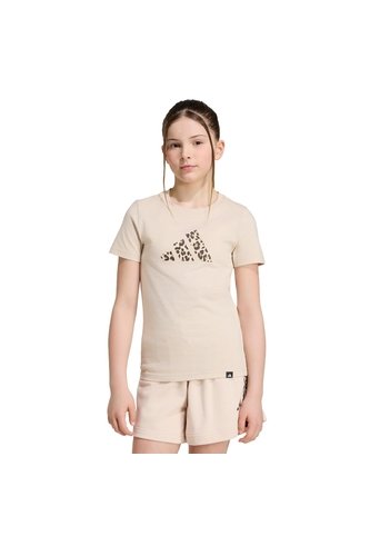 Camiseta Estampada Entrenamiento Beige Adidas Animal Print Niños adidas Performance