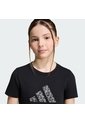 Camiseta Estampada Negro Adidas Animal Print Niños de adidas Performance