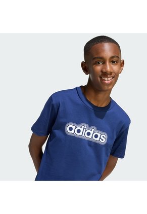 Camiseta Estampada Entrenamiento Azul Adidas Essentials Niños