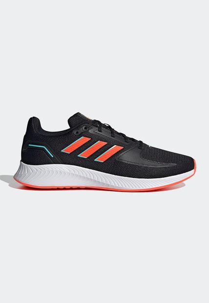 Tenis Running Negro-Naranja-Blanco adidas Performance Run Falcon