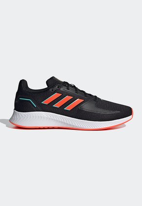 Tenis Running Negro-Naranja-Blanco adidas Performance Run Falcon