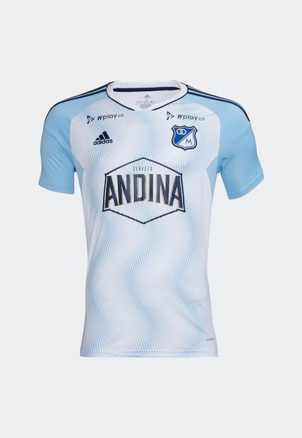 Camiseta Celeste-Blanco-Azul Navy adidas Performance Visitante Millonarios FC 2023