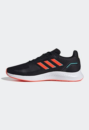 Tenis Running Negro-Naranja-Blanco adidas Performance Run Falcon