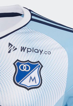 Camiseta Celeste-Blanco-Azul Navy adidas Performance Visitante Millonarios FC 2023