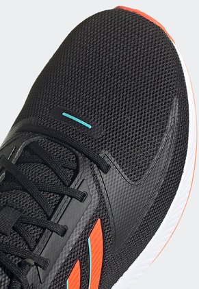 Tenis Running Negro-Naranja-Blanco adidas Performance Run Falcon