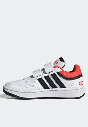 Tenis Lifestyle Blanco-Negro-Coral adidas Sportswear Hoops 3.0 CF