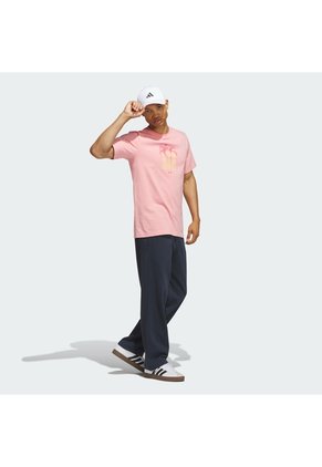Camiseta Blanco Adidas Graphic Sunny Palms Rosa