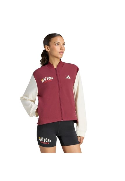 Chaqueta Vinotinto Adidas De Running Adizero NYC Rojo