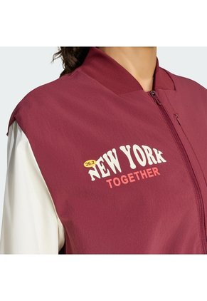 Chaqueta Vinotinto Adidas De Running Adizero NYC Rojo