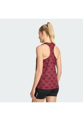 Camiseta Vinotinto Adidas Sin Mangas De Running Adizero NYC Rojo