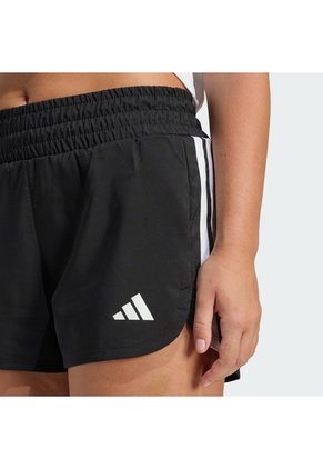 Shorts Entrenamiento Negro Adidas Pacer Pretina Alta Mujer