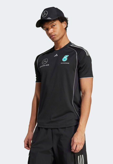 Camiseta Negro-Blanco adidas Performance Mecánico Mercedes-AMG Petronas F1 Team