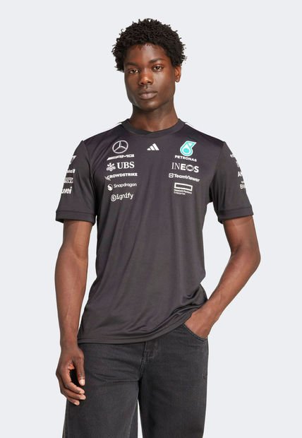 Camiseta Negro-Blanco adidas Performance Mercedes-AMG Petronas Formula 1 Team Piloto