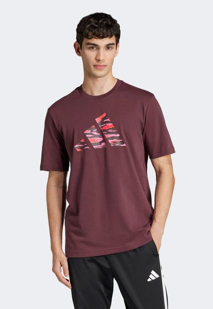 Camiseta Vinotinto-Multicolor adidas Sportswear Codes Camo Estampada