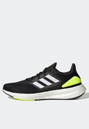 Tenis Running Negro-Blanco-Amarillo Neón adidas Performance Pureboost 22